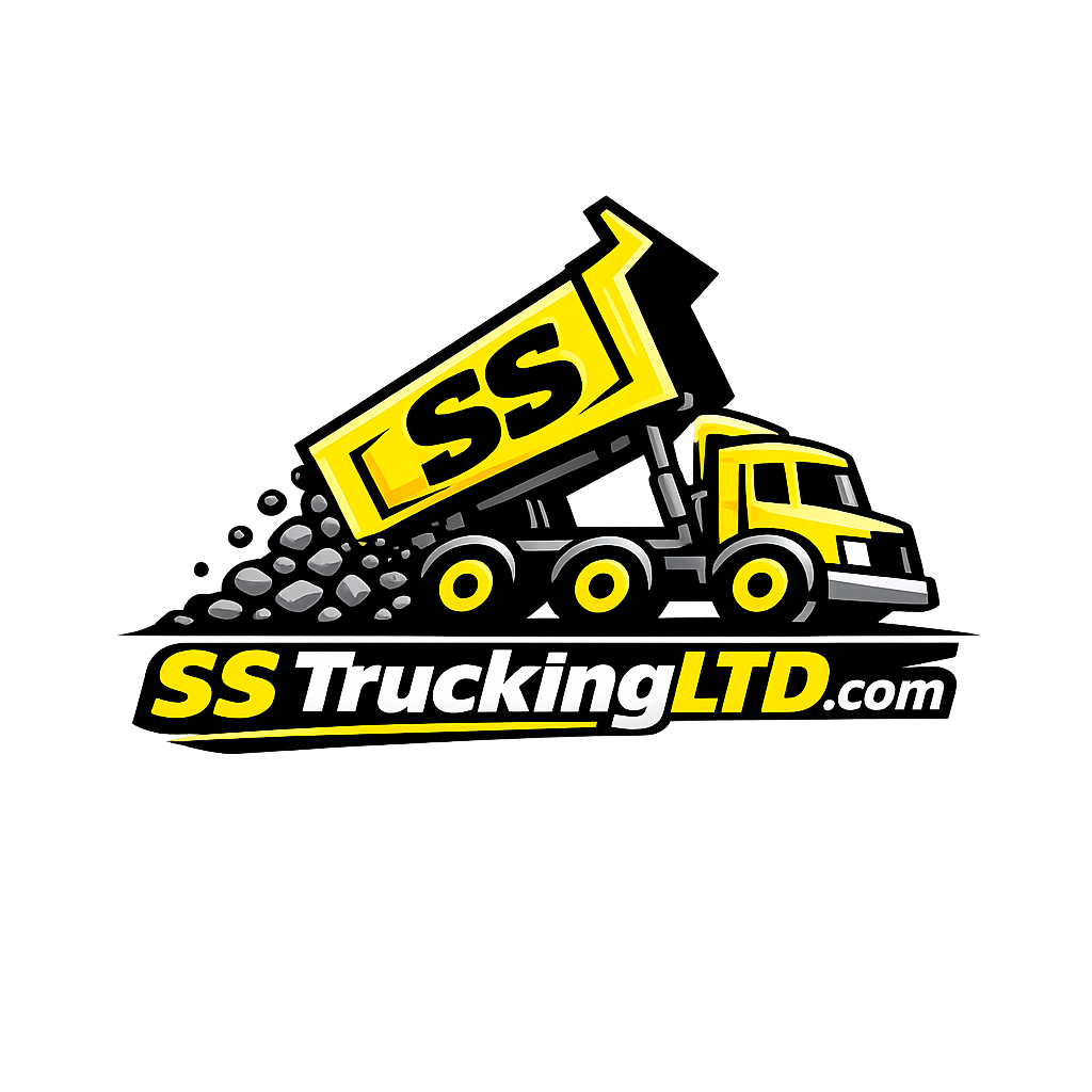 SS Trucking LTD gravel hauling dump truck logo